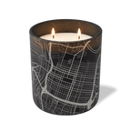 Wild Journey Custom Etched Sacramento Map 12 oz Studio Series Candle in Black