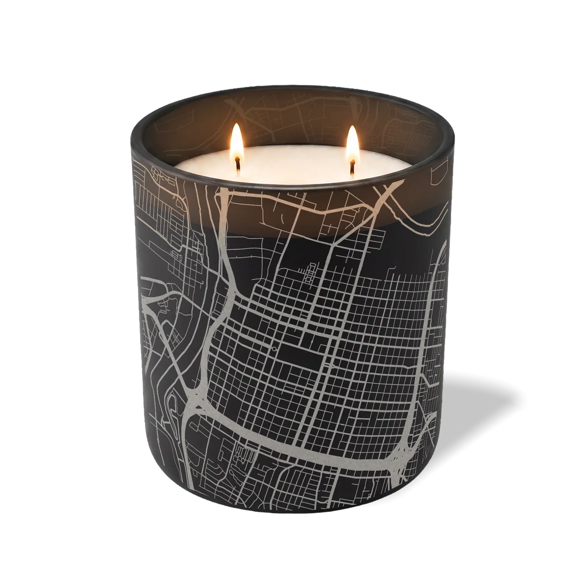 Wild Journey Custom Etched Sacramento Map 12 oz Studio Series Candle in Black