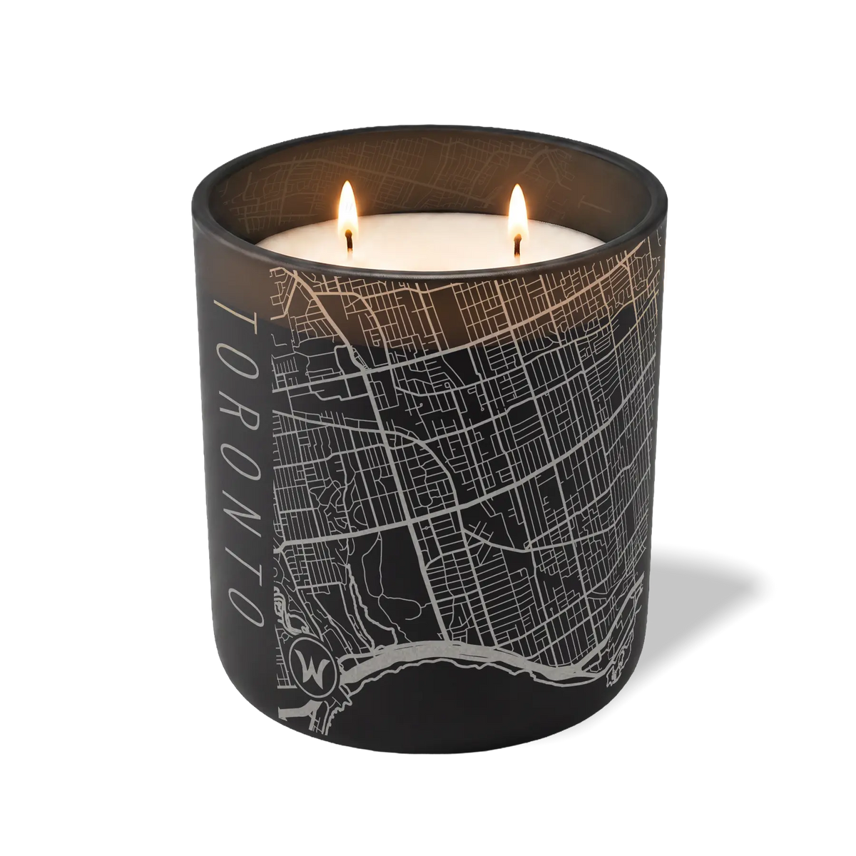 Wild Journey Custom Etched Toronto Map 12 oz Studio Series Candle in Black