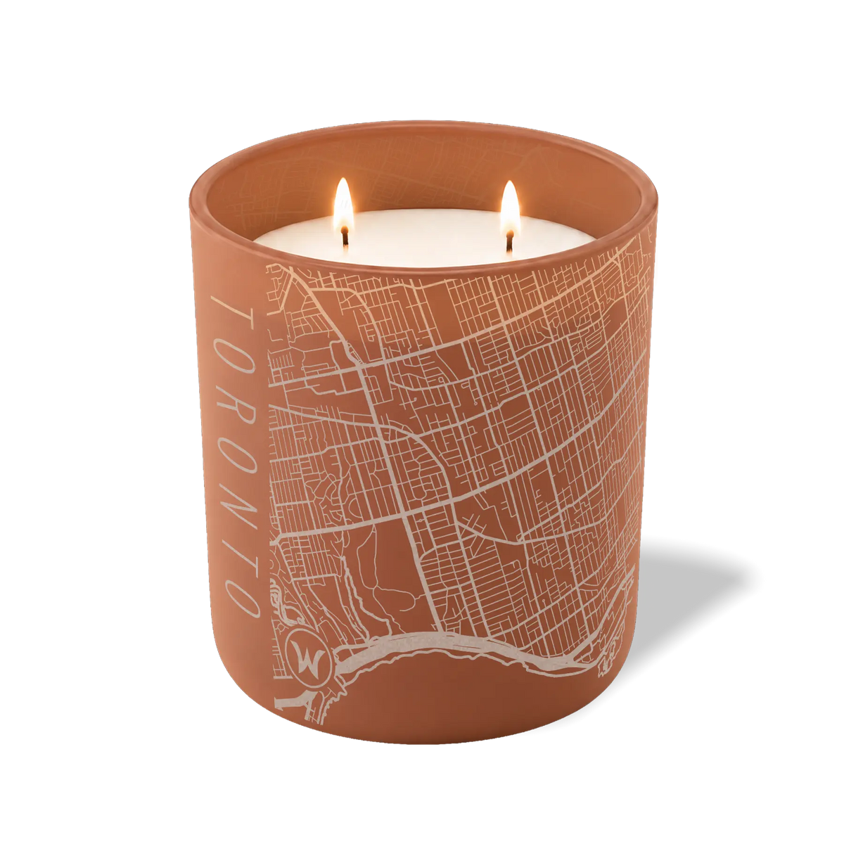 Wild Journey Custom Etched Toronto Map 12 oz Studio Series Candle in Clay