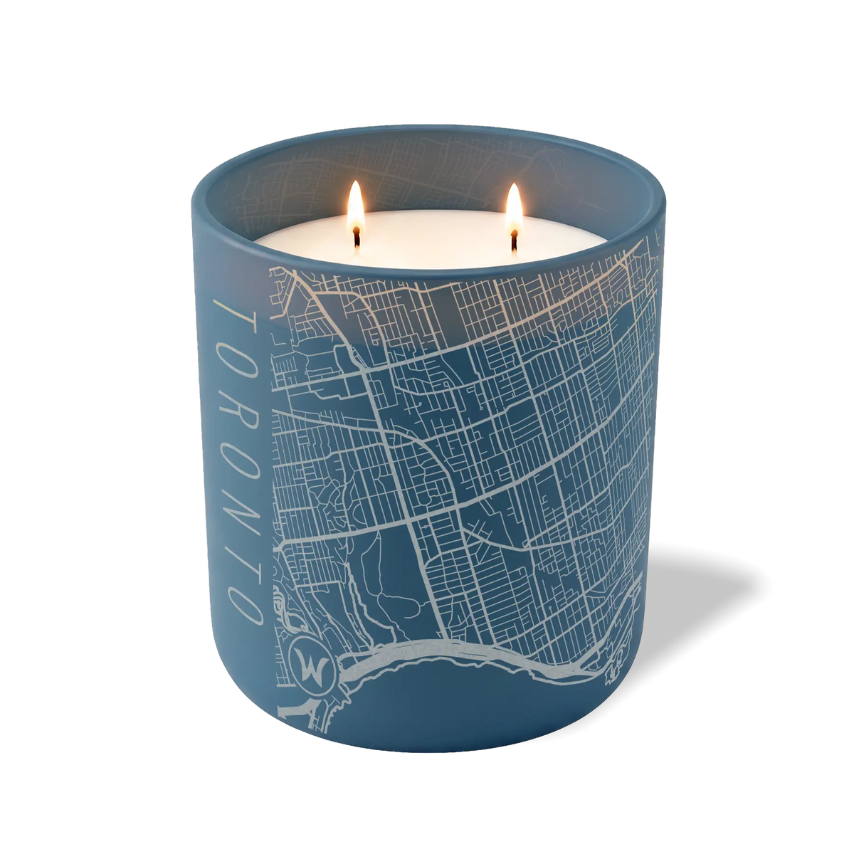 Wild Journey Custom Etched Toronto Map 12 oz Studio Series Candle in Cobalt