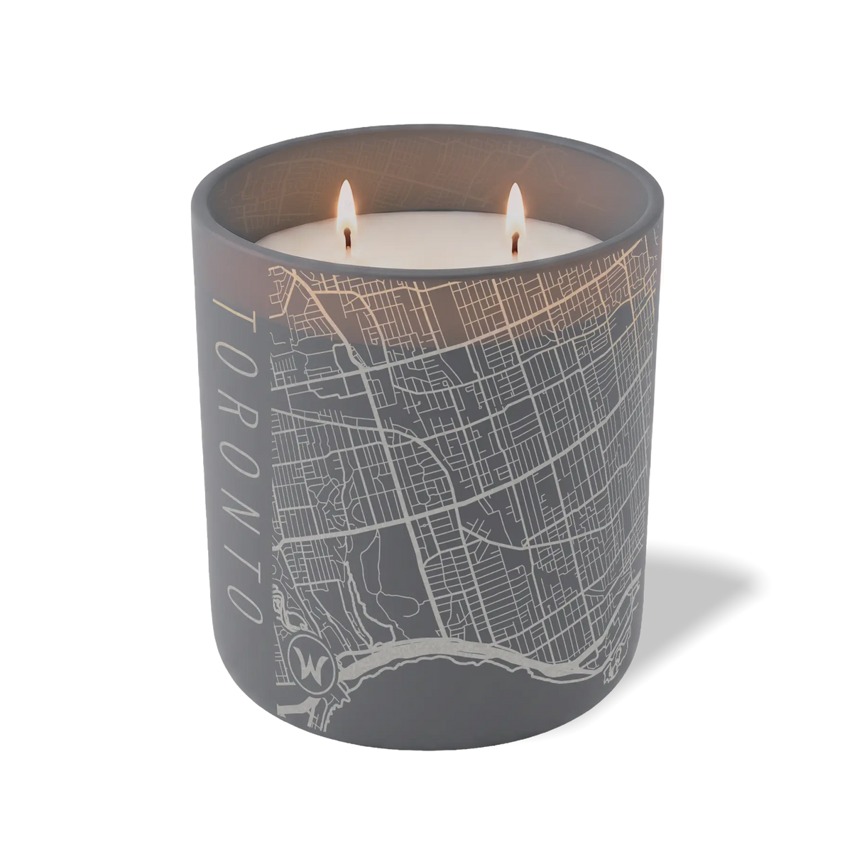 Wild Journey Custom Etched Toronto Map 12 oz Studio Series Candle in Graphite