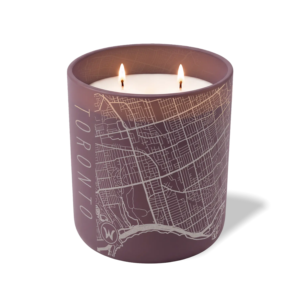 Wild Journey Custom Etched Toronto Map 12 oz Studio Series Candle in Velvet Plum