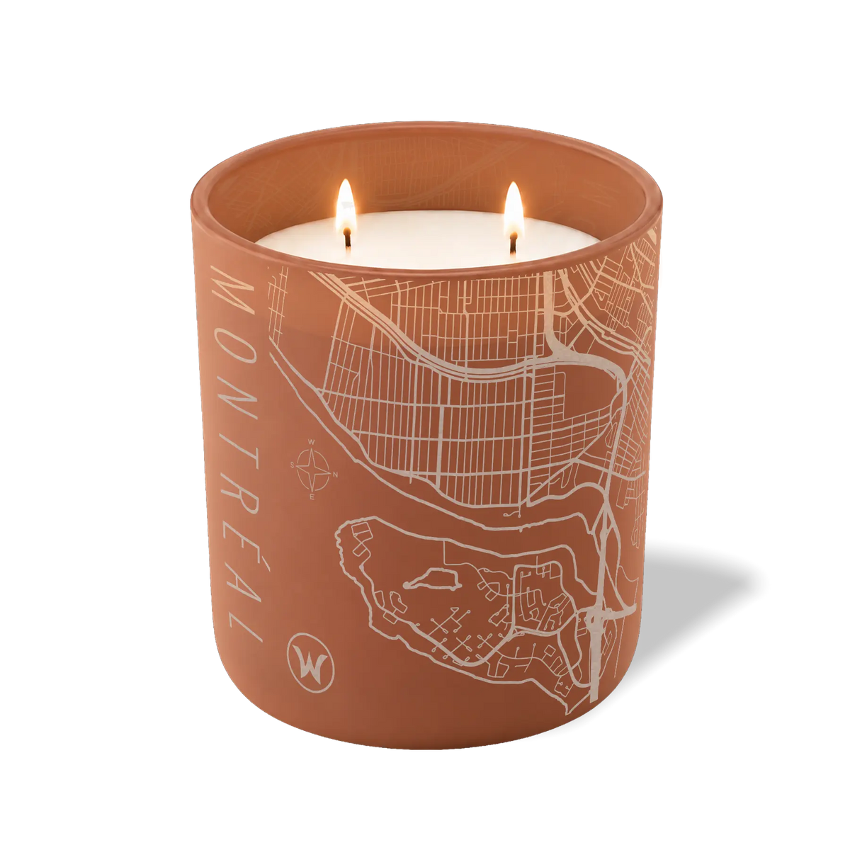 Wild Journey Custom Etched Montreal Map 12 oz Studio Series Candle in Clay