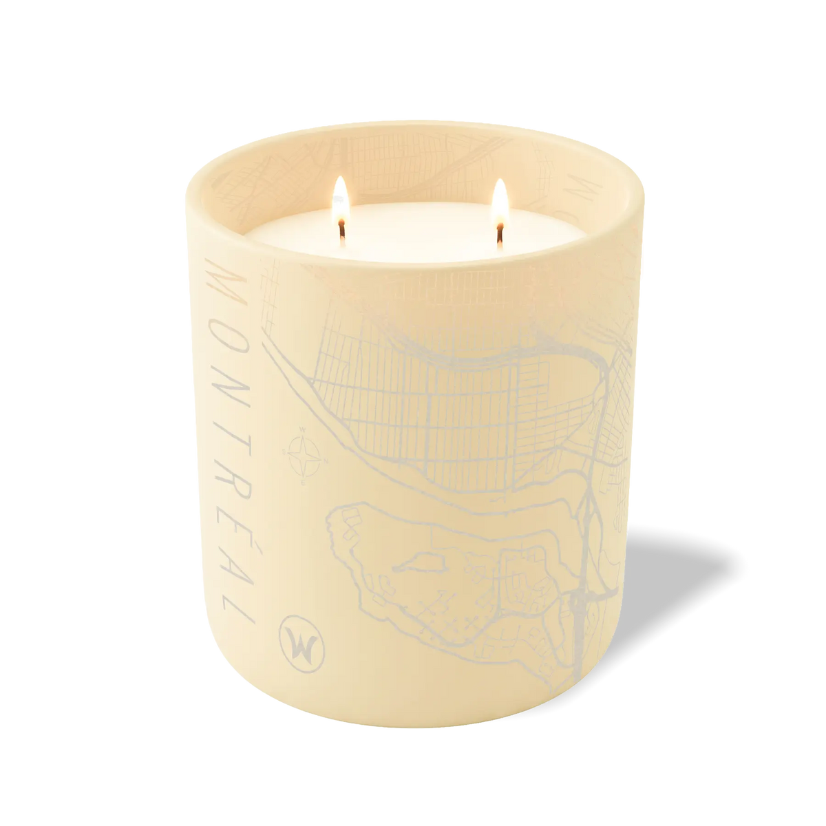 Wild Journey Custom Etched Montreal Map 12 oz Studio Series Candle in Sand