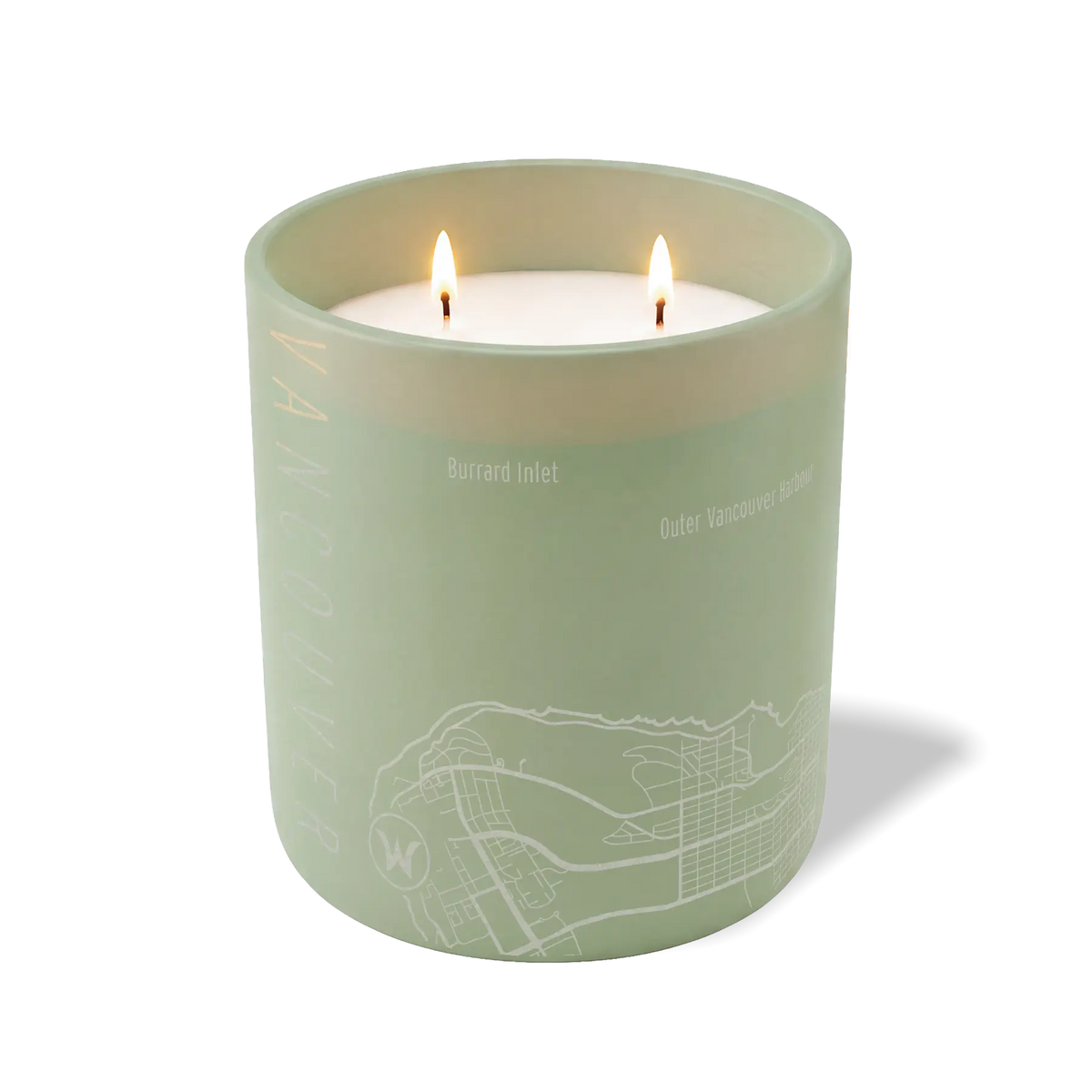 Wild Journey Custom Etched Vancouver Map 12 oz Studio Series Candle in Meadow