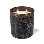 Wild Journey Custom Etched Calgary Map 12 oz Studio Series Candle in Black