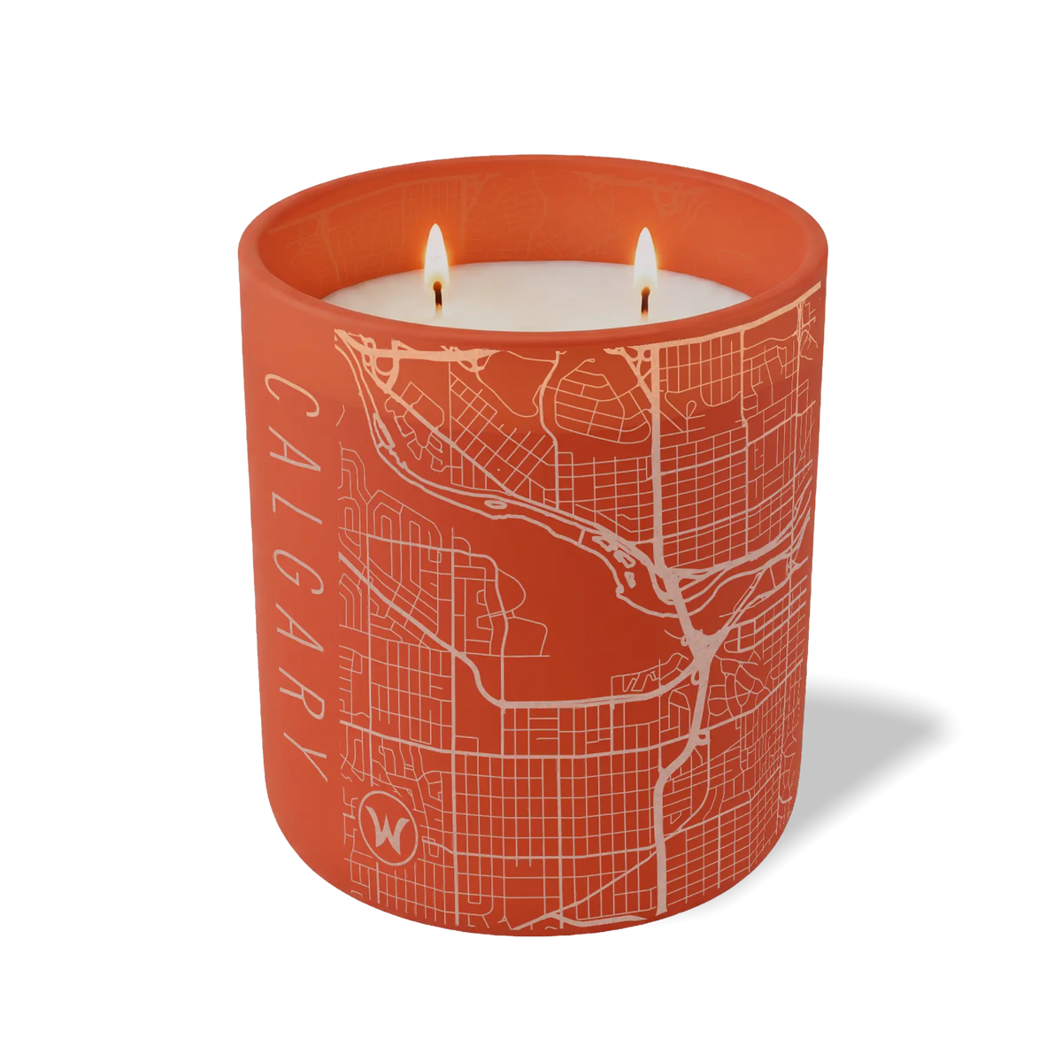 Wild Journey Custom Etched Calgary Map 12 oz Studio Series Candle in Canyon