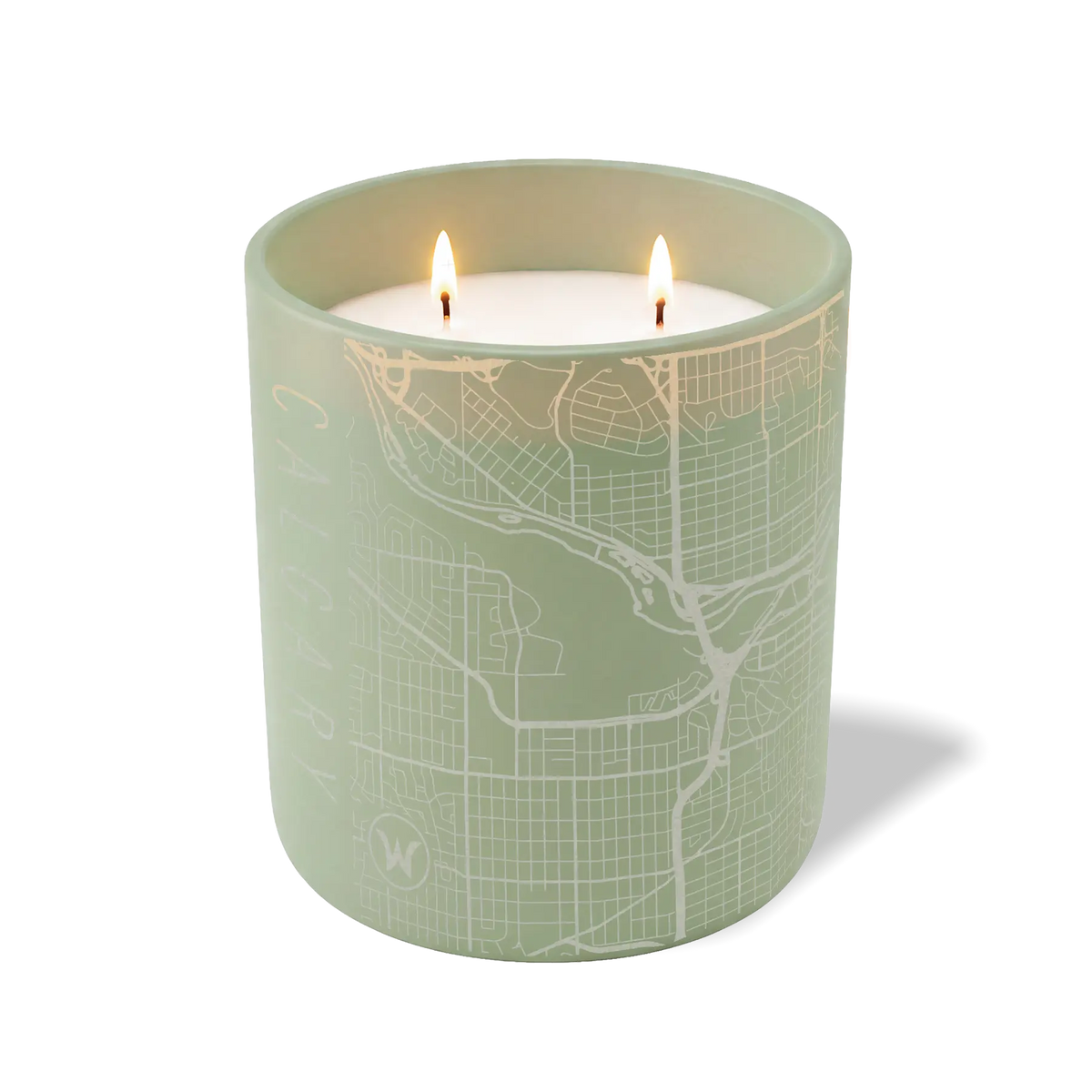 Wild Journey Custom Etched Calgary Map 12 oz Studio Series Candle in Meadow