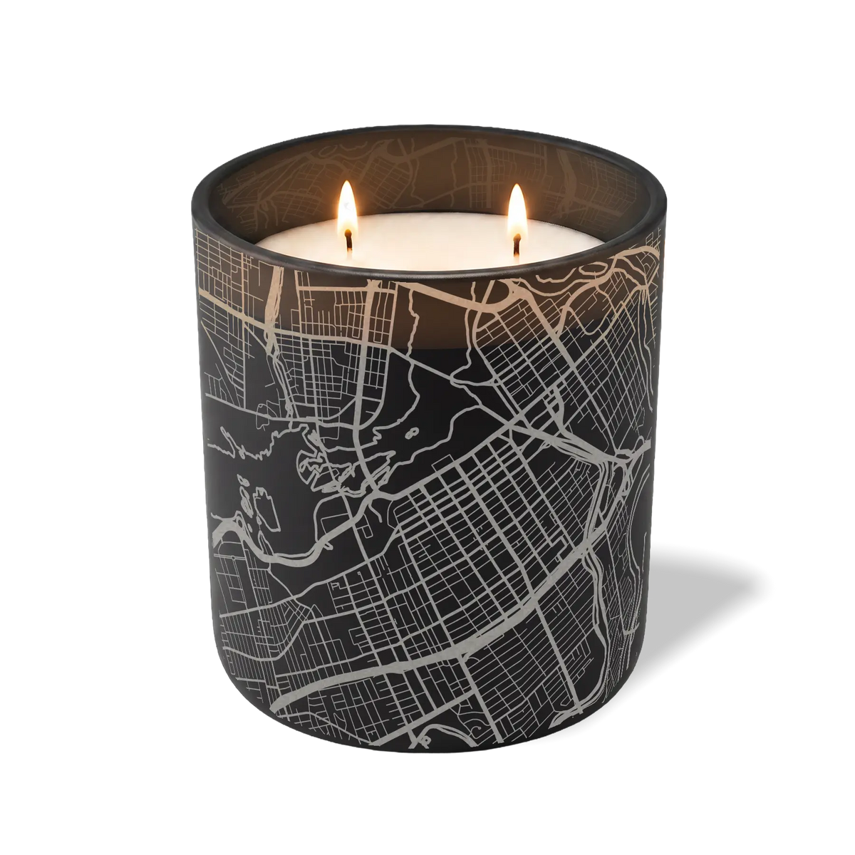 Wild Journey Custom Etched Ottawa Map 12 oz Studio Series Candle in Black