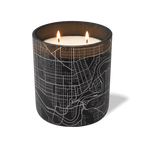 Wild Journey Custom Etched Edmonton Map 12 oz Studio Series Candle in Black