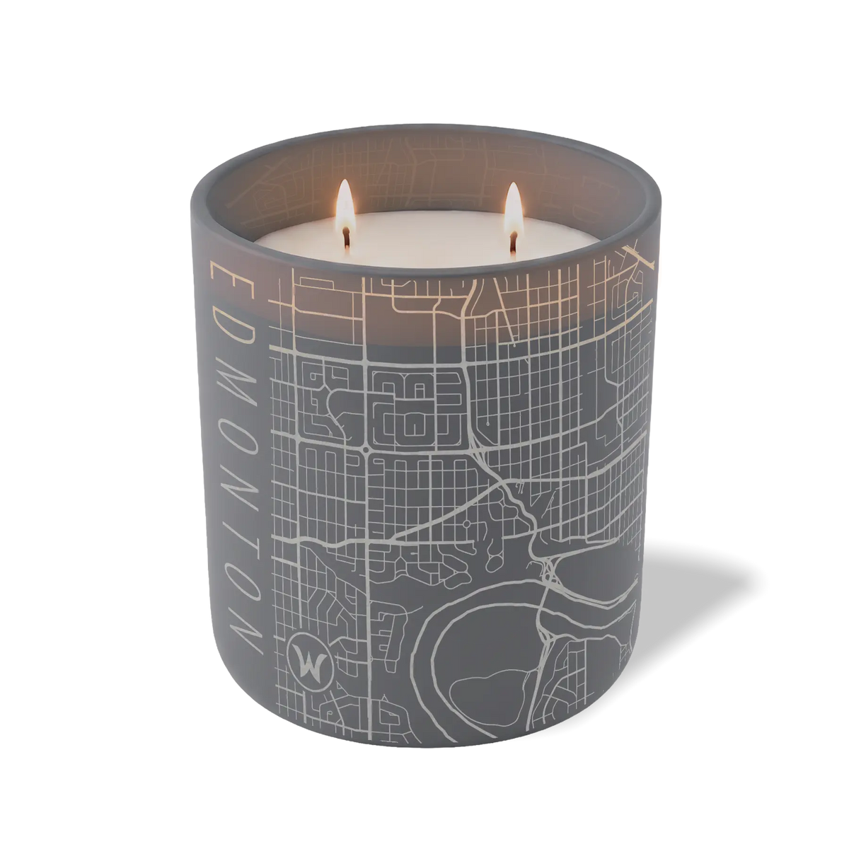Wild Journey Custom Etched Edmonton Map 12 oz Studio Series Candle in Graphite