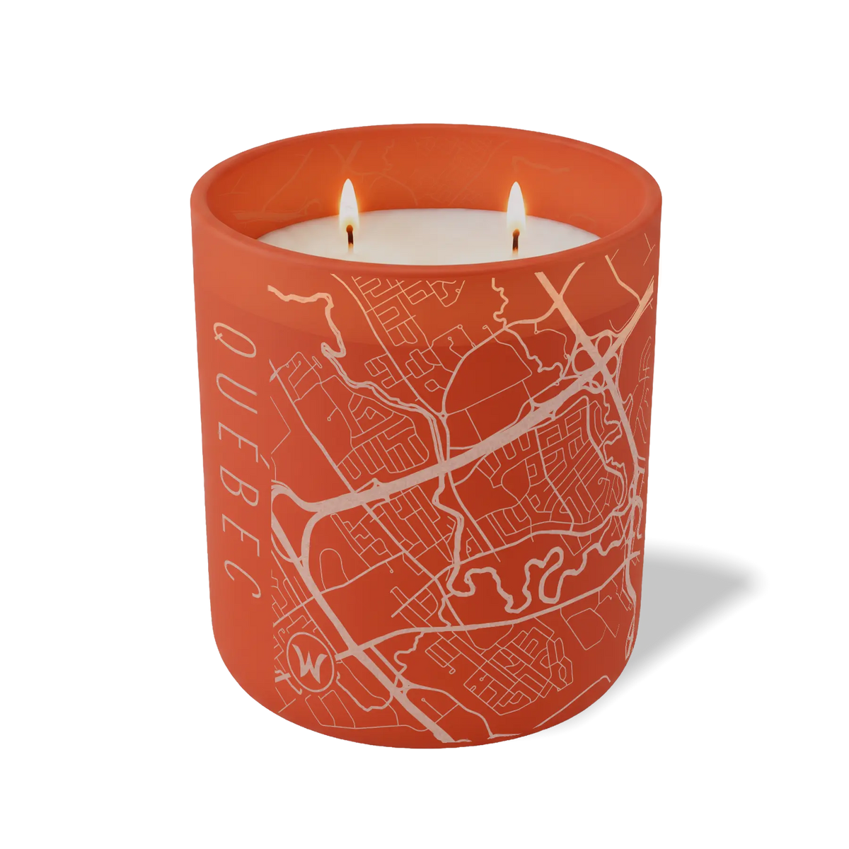 Wild Journey Custom Etched Quebec City Map 12 oz Studio Series Candle in Canyon