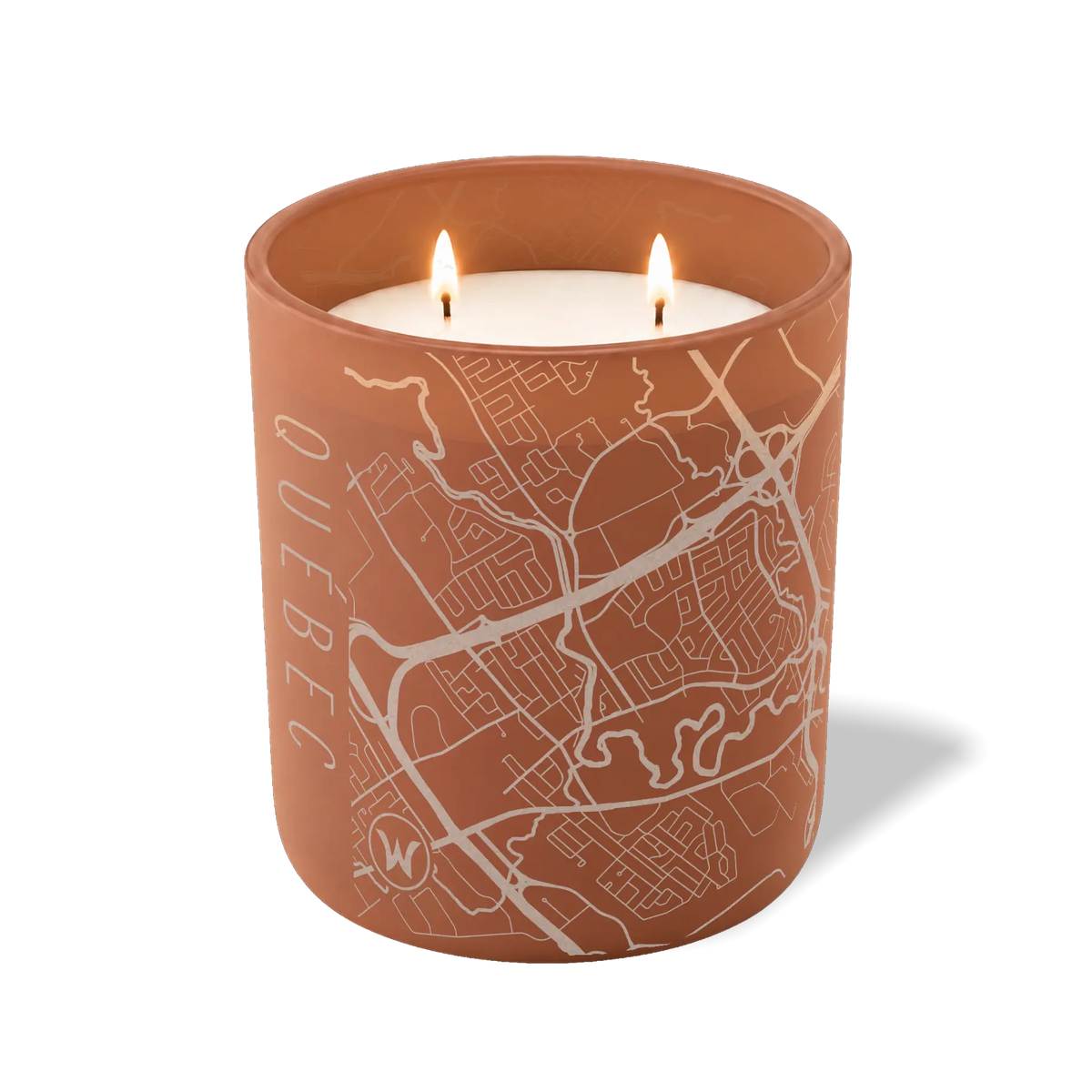 Wild Journey Custom Etched Quebec City Map 12 oz Studio Series Candle in Clay