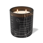Wild Journey Custom Etched Winnipeg Map 12 oz Studio Series Candle in Black