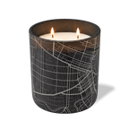 Wild Journey Custom Etched Winnipeg Map 12 oz Studio Series Candle in Black
