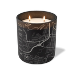 Wild Journey Custom Etched Hamilton Map 12 oz Studio Series Candle in Black