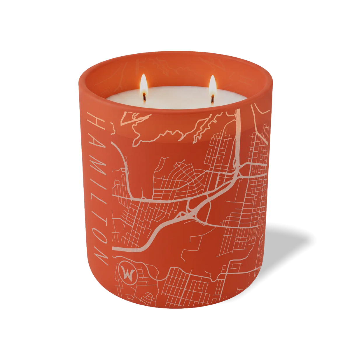 Wild Journey Custom Etched Hamilton Map 12 oz Studio Series Candle in Canyon