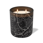 Wild Journey Custom Etched Halifax Map 12 oz Studio Series Candle in Black