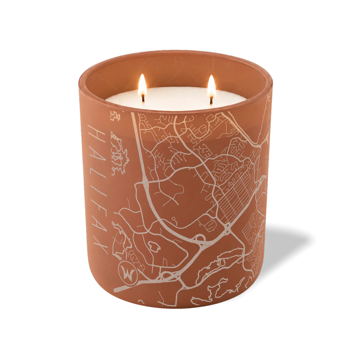 Wild Journey Custom Etched Halifax Map 12 oz Studio Series Candle in Clay