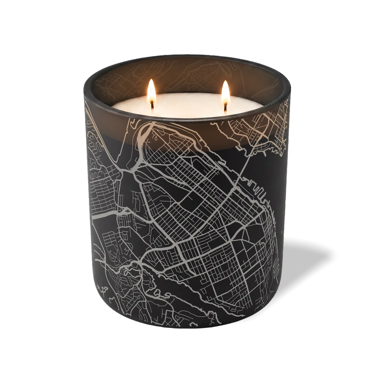 Wild Journey Custom Etched Halifax Map 12 oz Studio Series Candle in Black