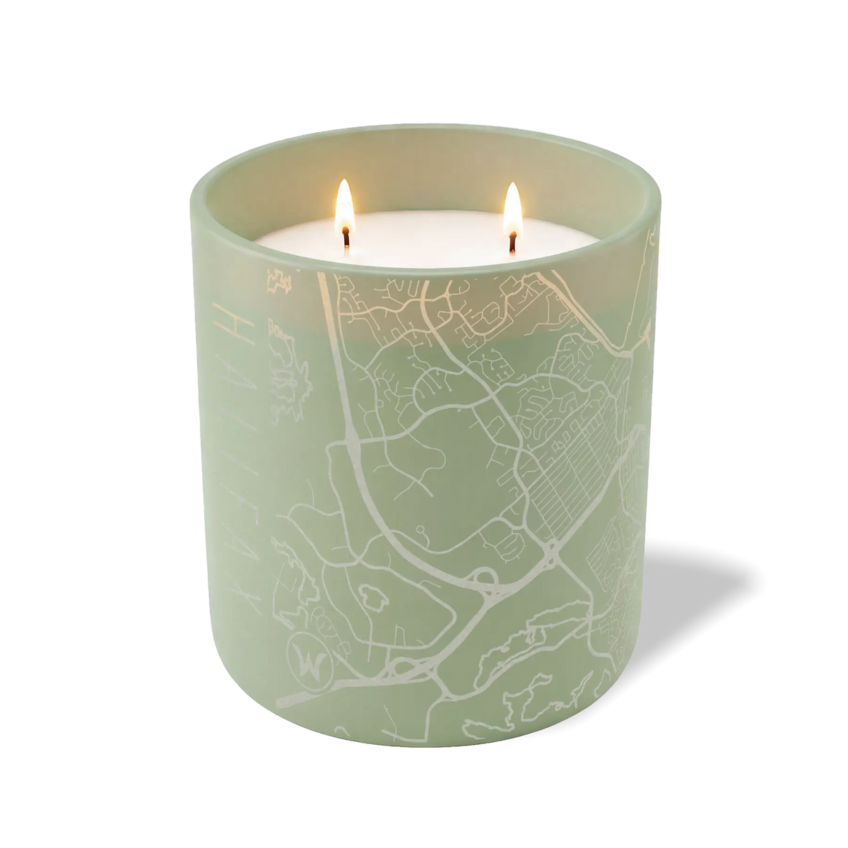Wild Journey Custom Etched Halifax Map 12 oz Studio Series Candle in Meadow
